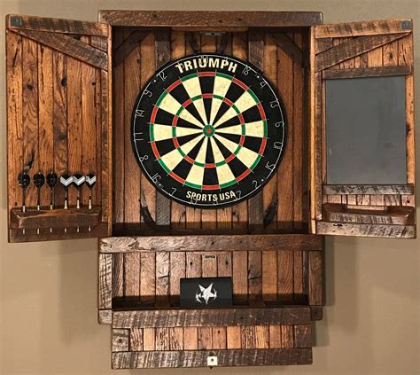 pin  dart board cabinet