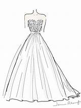 Drawing Dress Wedding Ball Gown Sketch Getdrawings Easy Gowns Drawings Drawn sketch template