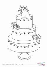Cake Wedding Colouring Pages Coloring Kids Activity Printable Book Cakes Tier Activityvillage Drawing Colour Cute Village Fancy Weddings Become Member sketch template