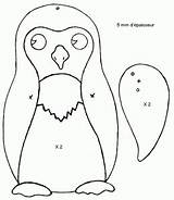 Puppet Coloring Penguin sketch template