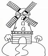Coloring Windmill Windmills Park Pages Stress Color These sketch template