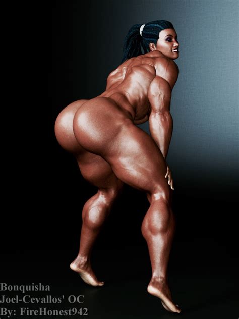 rule 34 big ass black hair female muscle muscular muscular female