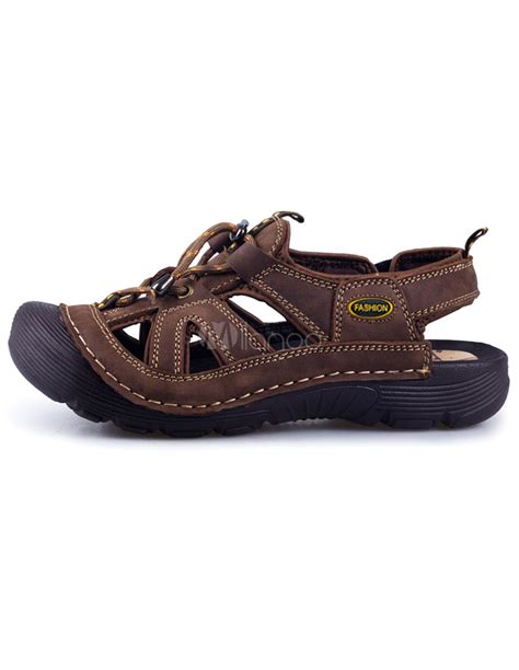 brown sandals cut  cowhide sandals  men milanoocom