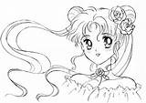 Usagi Tsukino Sailor Moon Coloring Senshi Book Bishoujo Anime Takeuchi Naoko Character Series Minitokyo Serena Zerochan Mangaka Source sketch template