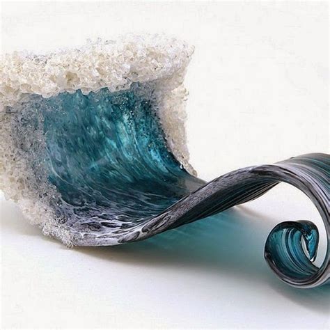 Ocean Waves Glass Sculptures Amusing Planet
