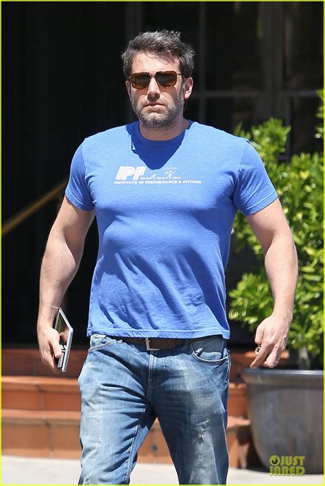 Ben Affleck Proudly Flaunts His Buff Body In Tight Blue Tee Photo