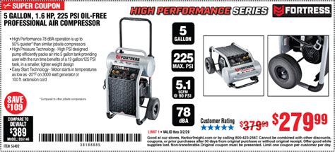 Fortress Air Compressors Harbor Freight Coupons