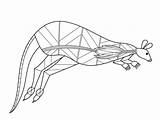 Aboriginal Colouring Kangaroo Pages Coloring Printable Indigenous Animals Style Dot Template Turtle Ray Drawing Platypus Supercoloring Kids Print Symbols Templates sketch template