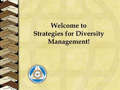 ppt welcome to strategies for diversity management powerpoint