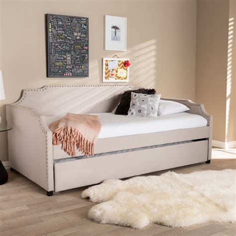 ally modern fabric twin size sofa daybed bed frame  pull  guest trundle ebay