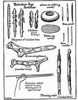 Atlatl Spear Paleolithic Thrower Primitivo Mesolithic Paleolítico Primitive Età Renne Lanzas Lanzador sketch template