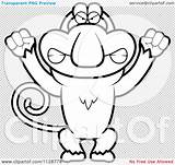 Proboscis Monkey Coloring Outlined Angry Designlooter Clipart Vector Cartoon  Has 1024px 38kb 1080 sketch template