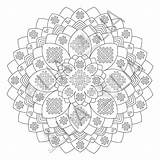 Hmong Mandala sketch template