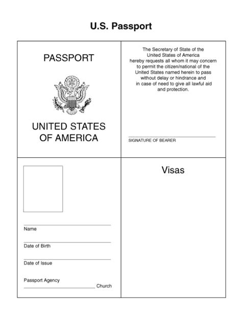 passport  kids google search  passport template passport