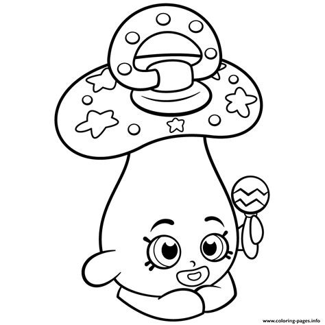 baby peacekeeper dum mee mee shopkins season  coloring page printable