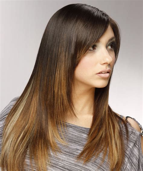 Long Straight Formal Hairstyle With Side Swept Bangs