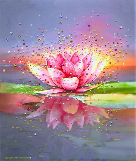 The Energy Art Store By Julia Watkins — Pink Lotus Energy Painting