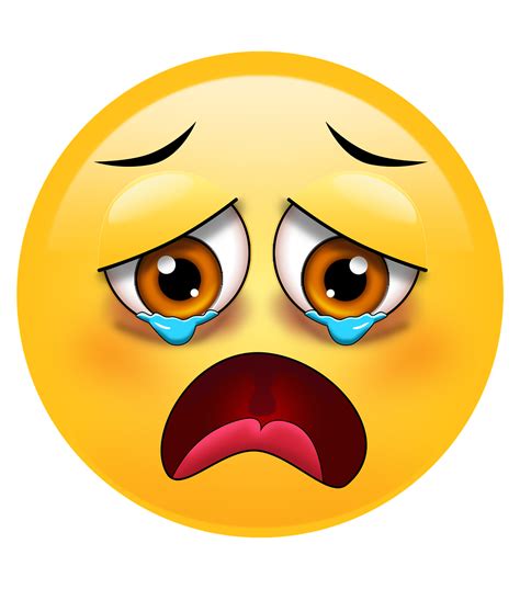 sad emoji sad emoticon crying emoji royalty  stock
