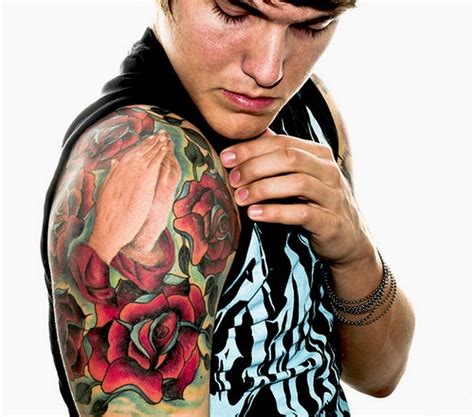 bold flower tattoos  men tattoo