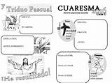 Semana Cuaresma Fichas Cuadernillo Catequesis Triduo Catecismo Oraciones sketch template