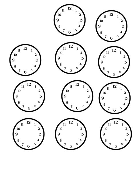 blank clock faces printable activity shelter