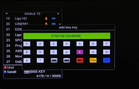 memasukan kode biss key  receiver matrix garuda mpeg tracker