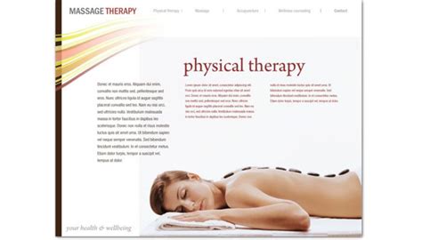 Website Template For Massage Chiropractor Physical Therapy