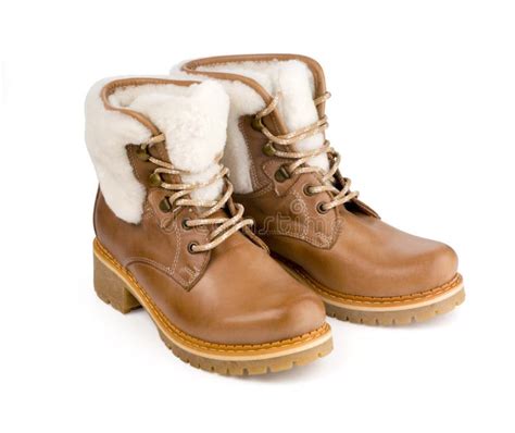 female boots stock photo image  shoes craft brown