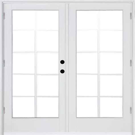 mp doors      fiberglass smooth white left hand outswing hinged patio door
