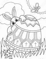 Egg Easter Coloring Bunny Hunt Pages Comp Contents Similar Search sketch template