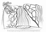 Waterfall Drawing Line Draw Waterfalls Step Landscape Painting Learn Getdrawings Collection Tutorials sketch template