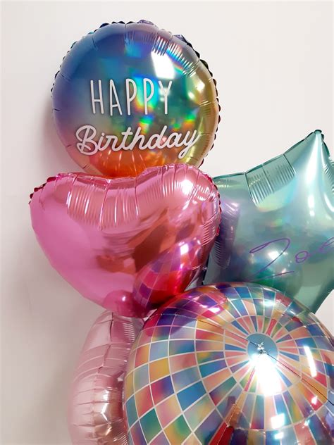 happy birthday disco ball balloon bunch package confetti balloons