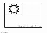 Taiwan Bandera Kleurplaat Malvorlage Banderas Pegar Recortar Designlooter Herunterladen sketch template