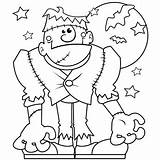 Halloween Coloring Pages Frankenstein Monster Printable Kids Sheets Easy Fall Color Print Praying Child Drawing Cartoon Snoopy Getdrawings Preschool Children sketch template