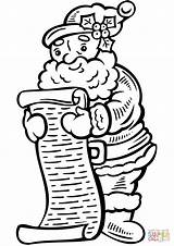 Christmas List Coloring Pages Santa Claus Printable Village Supercoloring Scene Categories sketch template