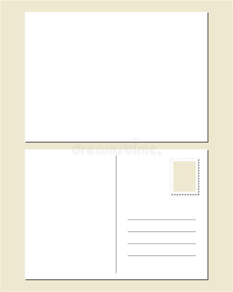 blank postcard stock vector illustration  document