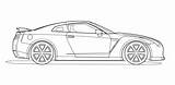 Gtr Nissan Drawing Line Vector Gt Side Sketch Skyline Car Coloring Template Drawings Sketches Paintingvalley Detailed sketch template