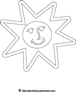 smiling sun coloring page printable