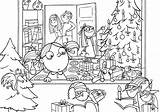 Coloring Pages Christmas Town Scene Getdrawings sketch template