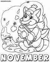 November Printable Coloring Pages Kids Getdrawings sketch template