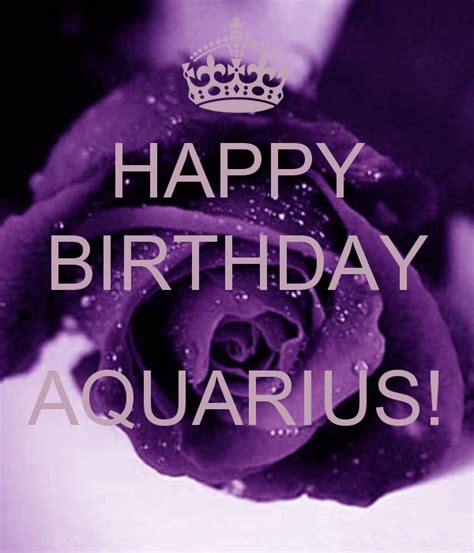 Happy Birthday Aquarius Keep Calm And Carry On Image