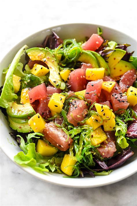 Ahi Tuna Poke And Mango Salad Healthy