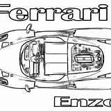 Ferrari Coloring Cars Pages F50 Enzo Drawing sketch template