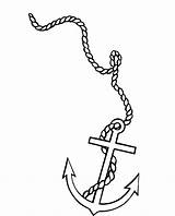 Anchor Rope Coloring Clipart Pages Navy Drawing Getdrawings Getcolorings Template Boat Color Clipground Colorings sketch template