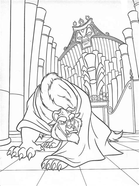 beauty   beast coloring pages  print    collection