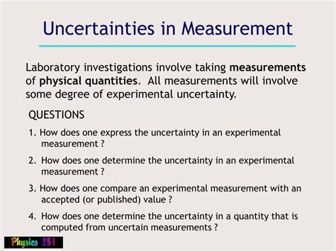 uncertainties  measurement powerpoint    id
