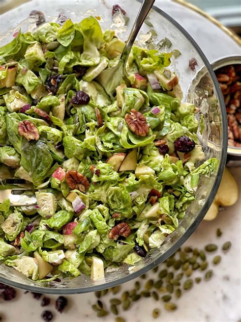 sweet  savory shaved brussels sprouts salad sweet savory  steph