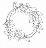 Outlines Borders Frames Camellia Bloemenkrans Certificate Clipartspub Wreath Pngitem Nicepng Freepngclipart Clipartkey Anyrgb sketch template
