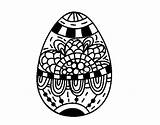 Easter Egg Floral Coloring Coloringcrew sketch template