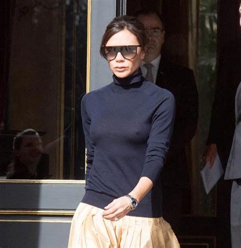 Victoria Beckham Showed Her Tits In See Through Blouse